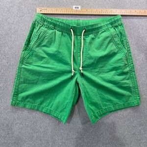 Union Mens Green Drawstring Elastic Waist Casual Shorts Size Large